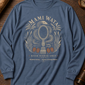 Mami Wata Mirror Long Sleeve Shirt — Blue Jean