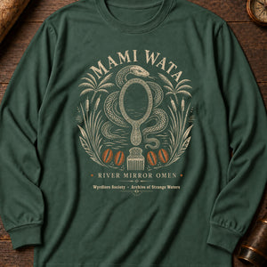 Mami Wata Mirror Long Sleeve Shirt — Blue Spruce