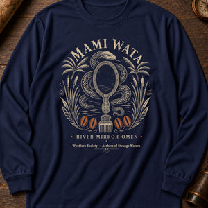 Mami Wata Mirror Long Sleeve Shirt — True Navy