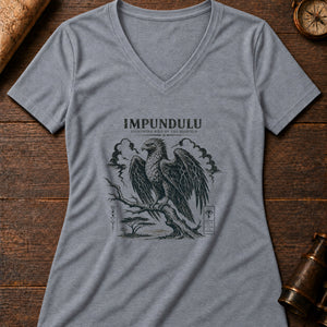 Lightning Bird Omen Women's V-Neck Tee — athletic heather