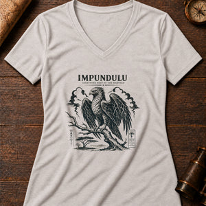 Lightning Bird Omen Women's V-Neck Tee — heather dust