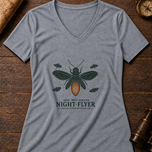 Adze Firefly Vampire Women's V-Neck Tee — athletic heather