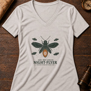 Adze Firefly Vampire Women's V-Neck Tee — heather dust
