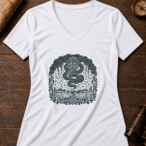 Ala Storm Spirit Women's V-Neck Tee — solid white blend