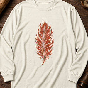 Firebird Feather Long Sleeve Shirt — Ivory