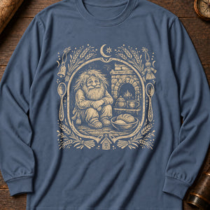 Domovoi Hearth Keeper Long Sleeve Shirt — Blue Jean
