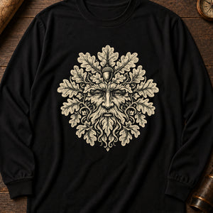 Foliate Head Long Sleeve Shirt — Black