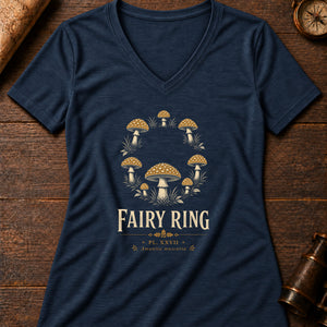 Fairy Ring Specimen Women's V-Neck Tee — heather navy