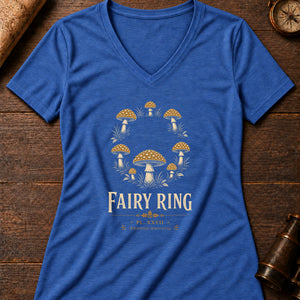 Fairy Ring Specimen Women's V-Neck Tee — heather true royal