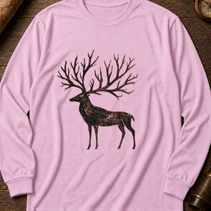 Cave Art Stag Long Sleeve Shirt — Blossom