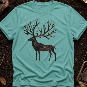 Cave Art Stag — seafoam