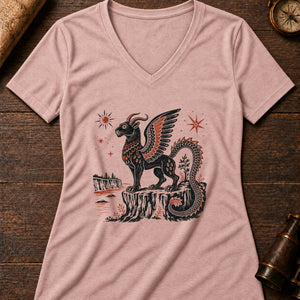 Piasa Bluff Women's V-Neck Tee — heather peach