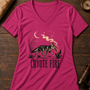 Coyote Fire Women's V-Neck Tee — berry