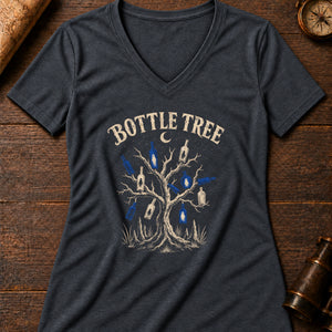 Bottle Tree Women's V-Neck Tee — dark grey heather