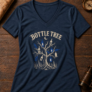Bottle Tree Women's V-Neck Tee — heather navy