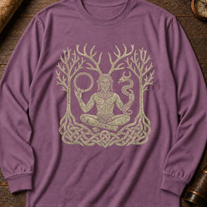Cernunnos Forest Lord Long Sleeve Shirt — Berry