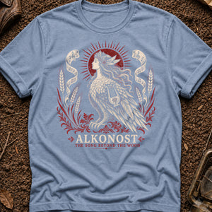 Alkonost songbird — blue jean