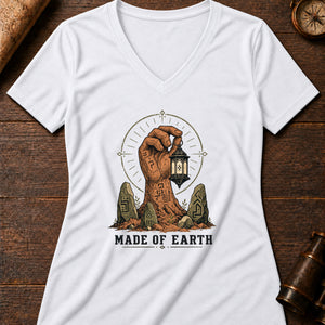 Golem guardian Women's V-Neck Tee — solid white blend