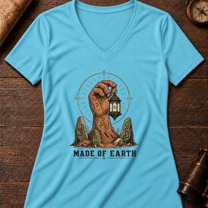 Golem guardian Women's V-Neck Tee — turquoise