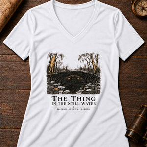 Bunyip Billabong Women's V-Neck Tee — solid white blend