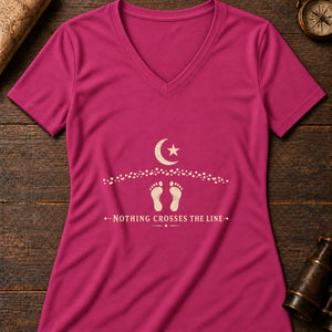 Salt Line Threshold Women's V-Neck Tee — berry