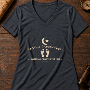 Salt Line Threshold Women's V-Neck Tee — dark grey heather