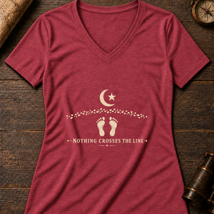 Salt Line Threshold Women's V-Neck Tee — heather red
