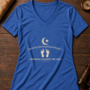 Salt Line Threshold Women's V-Neck Tee — heather true royal