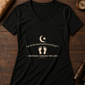 Salt Line Threshold Women's V-Neck Tee — solid black blend