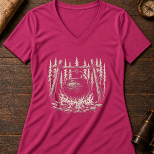 The Yule Ogress Women's V-Neck Tee — berry