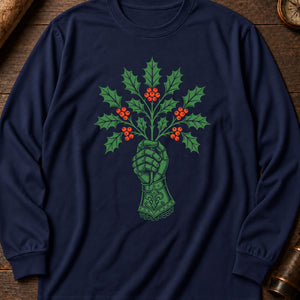 The Holly Bough Long Sleeve Shirt — True Navy