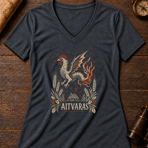 Aitvaras Ember Women's V-Neck Tee — dark grey heather