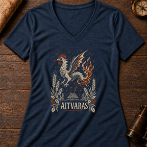 Aitvaras Ember Women's V-Neck Tee — heather navy