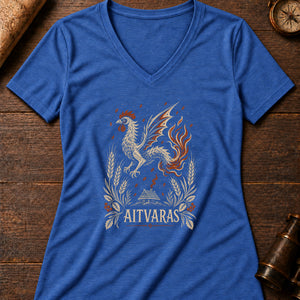 Aitvaras Ember Women's V-Neck Tee — heather true royal