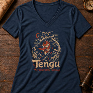Tengu Pass Women's V-Neck Tee — heather navy