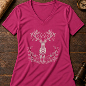 The White Stag Women's V-Neck Tee — berry