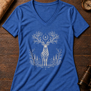 The White Stag Women's V-Neck Tee — heather true royal