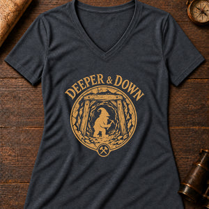 Cornish Knockers Women's V-Neck Tee — dark grey heather