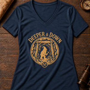Cornish Knockers Women's V-Neck Tee — heather navy