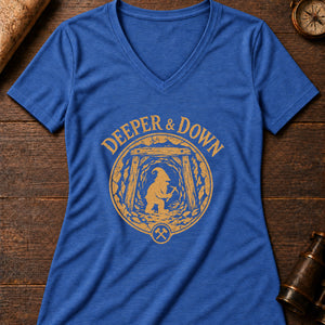 Cornish Knockers Women's V-Neck Tee — heather true royal
