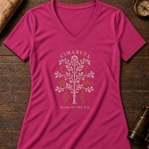 Cimaruta Charm Women's V-Neck Tee — berry