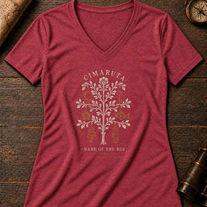 Cimaruta Charm Women's V-Neck Tee — heather red