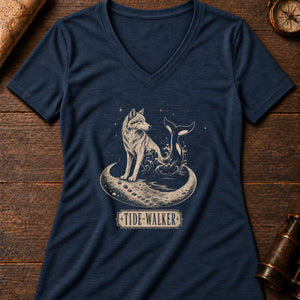 Akhlut Tide Women's V-Neck Tee — heather navy