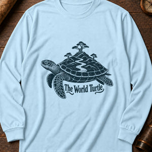 The World Turtle Long Sleeve Shirt — Chambray
