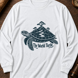 The World Turtle Long Sleeve Shirt — White