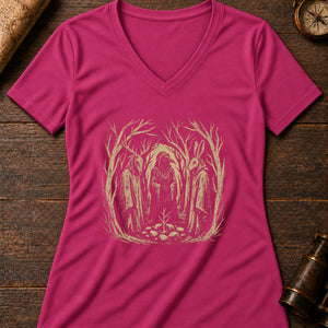 The Forest Coven Women's V-Neck Tee — berry
