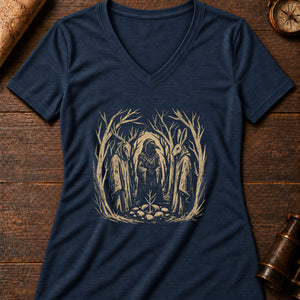 The Forest Coven Women's V-Neck Tee — heather navy