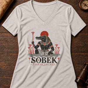 Sobek River Women's V-Neck Tee — heather dust