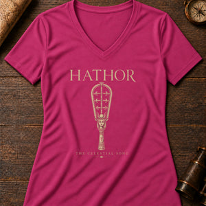 The Echo of Hathor Women's V-Neck Tee — berry