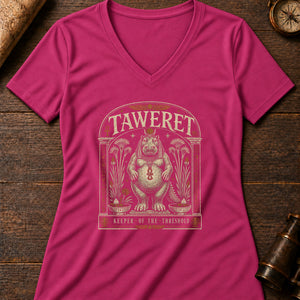 Taweret Threshold Women's V-Neck Tee — berry